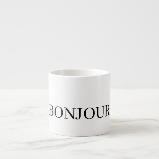 ERSTAUNLICHE BONJOUR Tasse (Vorderseite)