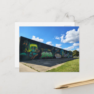 Erstaunliche Clinton, Iowa-Mauerbild wie Graffiti Postkarte