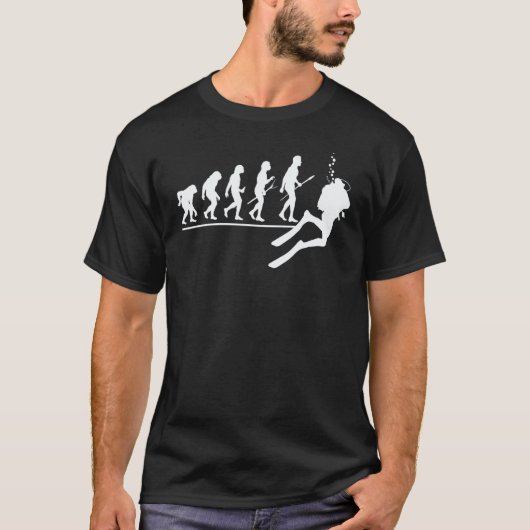 Erstaunliche Evolution des Menschen Taucher Evolut T-Shirt (Vorderseite)