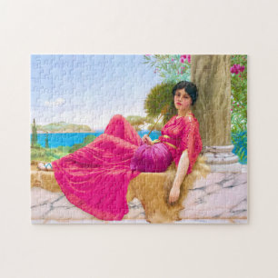 Erstaunliche Frau in Fuchsia von John William Godw Puzzle