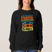 Erstaunliche Gebets-Checkliste Glaube Sweatshirt (Vorderseite)