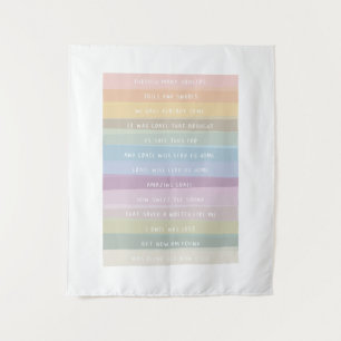 Erstaunliche Gnade Lyrik Regenbogen Bunte Kunst Wandteppich