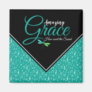 Erstaunliche Gnade Musik Symbole Magnet