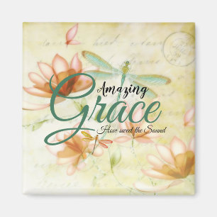 Erstaunliche Gnadenblumen und Libelle Magnet