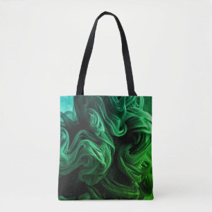 Erstaunliche grüne + dunkelgrüne Wirbel auf dieser Tasche