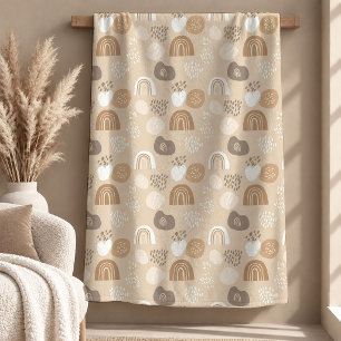 Erstaunliche hellbraune Elfenbein-Fleece-Decke Kun Fleecedecke