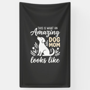 Erstaunliche Hundefrau Blumen Hundefreundin Banner