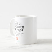 Erstaunliche Interventions-Spezialistin Personalis Kaffeetasse (Vorderseite Links)