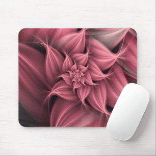 Erstaunliche Korallenrosa-Blumen-Fraktal  Mousepad