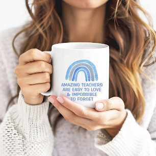 Erstaunliche Lehrer sind leicht zu lieben Blau Reg Kaffeetasse