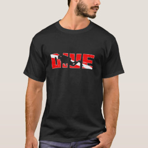 Erstaunliche lustige abgenutzte Taucherflagge USA T-Shirt