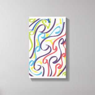 Erstaunliche Maori-Art mit Bändern Leinwanddruck