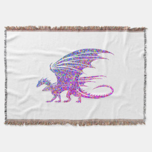 Erstaunliche Mosaik-Lila-Drache Decke
