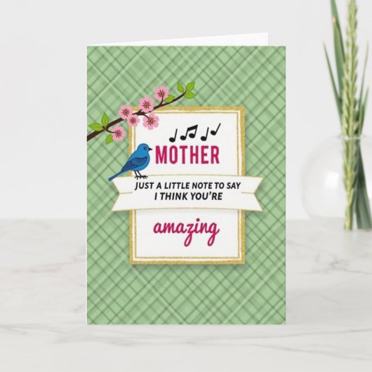 Erstaunliche Mutter Karte mit Blumen (Vorderseite)