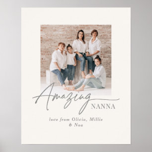 Erstaunliche Nanna Personalisiertes Foto Benutzerd Poster