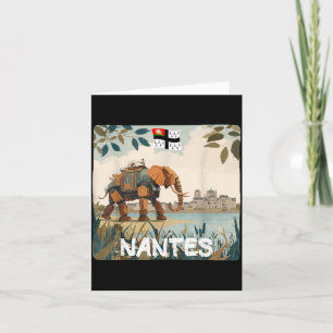 Erstaunliche Nantes-Elefanten-Grafik für Jungen un Karte