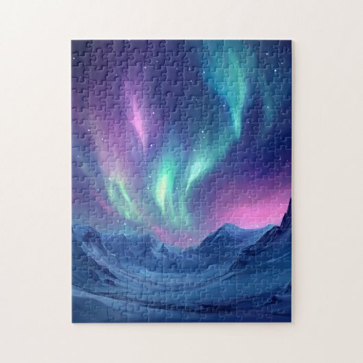 Erstaunliche Nordlichter-Nacht Himmel schön Puzzle (Vertikal)