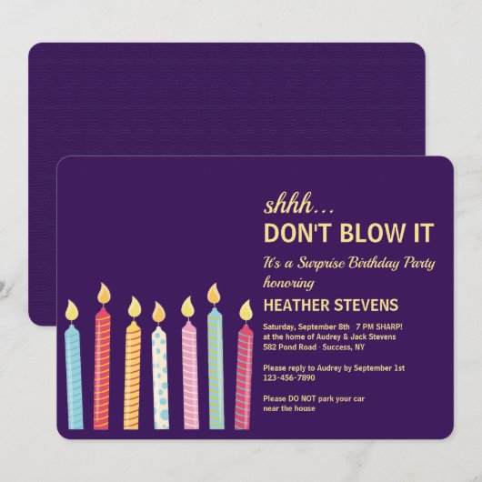 Erstaunliche Party Einladung (Vorne/Hinten)