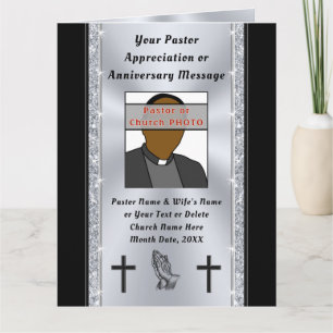 Erstaunliche persönliche Pastor-Dankeskarten Karte