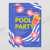 Erstaunliche Pool-Party Einladung (Vorne/Hinten)