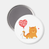 Erstaunliche Pun Liebe Spaß Niedlich Kitty Cat Car Magnet (Vorderseite/Rückseite)