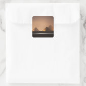 Erstaunliche Pyramiden Quadratischer Aufkleber (Tasche)
