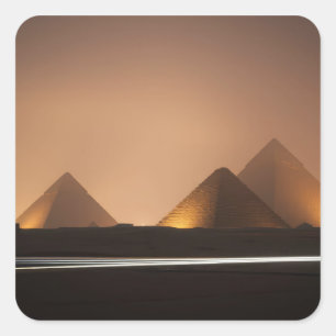 Erstaunliche Pyramiden Quadratischer Aufkleber