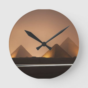 Erstaunliche Pyramiden Runde Wanduhr