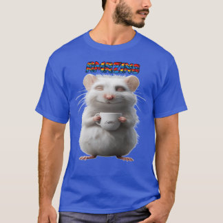 Erstaunliche Ratte trinkt Kaffee Freund T-Shirt