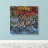 Erstaunliche rote Patches Leinwanddruck (Insitu (Holzboden))