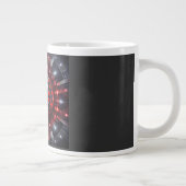 Erstaunliche rote/schwarze karierte Mandelbrot-Ste Jumbo-Tasse (Rechts)