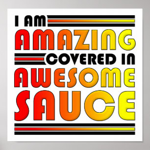 Erstaunliche Super-Sauce Lustiges Poster