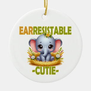 Erstaunliche Süsse Spaß Pun. Baby Elephant Cartoon Keramik Ornament
