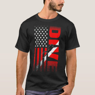 Erstaunliche Tauchflagge Tauchen Aquaholic Taucher T-Shirt