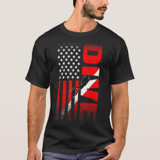 Erstaunliche Tauchflagge Tauchen Aquaholic Taucher T-Shirt