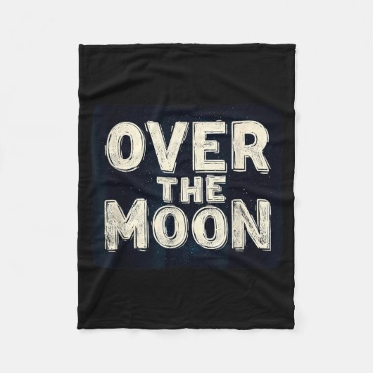 Erstaunliche Über Den Mond Statement Kostüm Fleecedecke (Vorderseite)