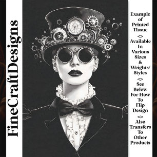 Erstaunliche viktorianische Steampunk-Frau AC3 Dec Seidenpapier