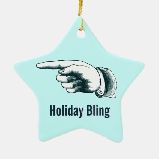 Erstaunliche Weihnachtsbaumverzierung Keramikornament (Hinten)