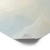 Erstaunliche weiße Blume abstrakte Malerei. Poster (Ecke)