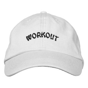 Erstaunliche Workout Schwarze Textmütze Fitness Hu Bestickte Baseballkappe