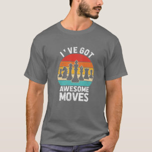 Erstaunliche Züge Schachspieler Retro Ästhetik T-Shirt