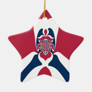 Erstaunlicher abstrakter E.T.-Kunstprint Keramikornament