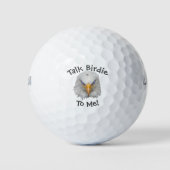 Erstaunlicher Adler "Sprich mir Birdie" Niedliches Golfball (Vorderseite)