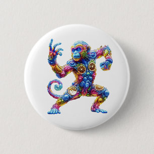 Erstaunlicher Affe im Monkey Style Button