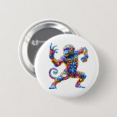 Erstaunlicher Affe im Monkey Style Button (Vorne & Hinten)