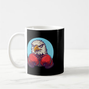 Erstaunlicher Box-Adler-Kostüm mit coolen Handschu Kaffeetasse