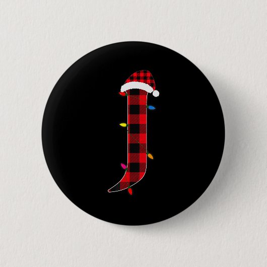 Erstaunlicher Buchstabe J Anfangsname Büffel Karie Button (Vorderseite)