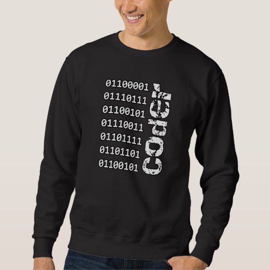Erstaunlicher Coder in Binärcode es Profi Sweatshirt (Vorderseite)