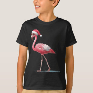 Erstaunlicher Cooler Flamingo Mit Weihnachtshut Un T-Shirt