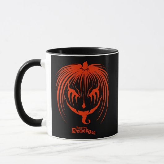 Erstaunlicher Dämonenjunge Pumpkinhead Halloween Tasse (Links)